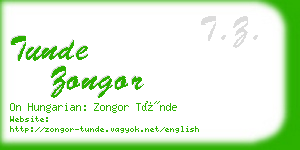 tunde zongor business card